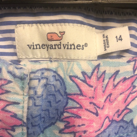 Vineyard Vines Pineapple Linen Crop Pants - Picture 4 of 4